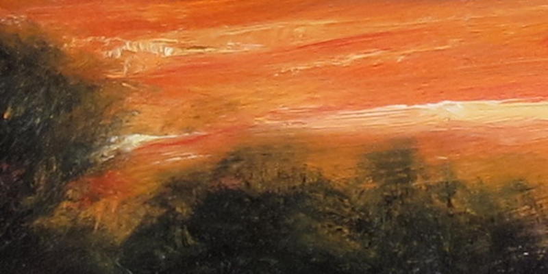 Sunset, Mercer Meadows – Sunset at Mercer Meadows, a county park in Lawrenceville, NJ, painting by Joe Kazimierczyk